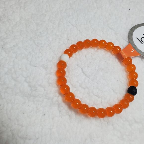 Lokai Bracelet Size Large NWT Orange with Black Bead Nami Collaboration - Picture 4 of 11